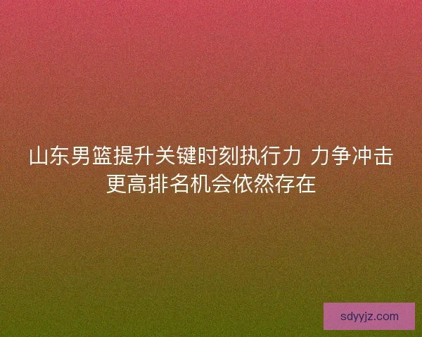 山东男篮提升关键时刻执行力 力争冲击更高排名机会依然存在